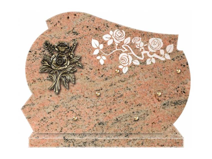 Remarkable handmade granite plaque.