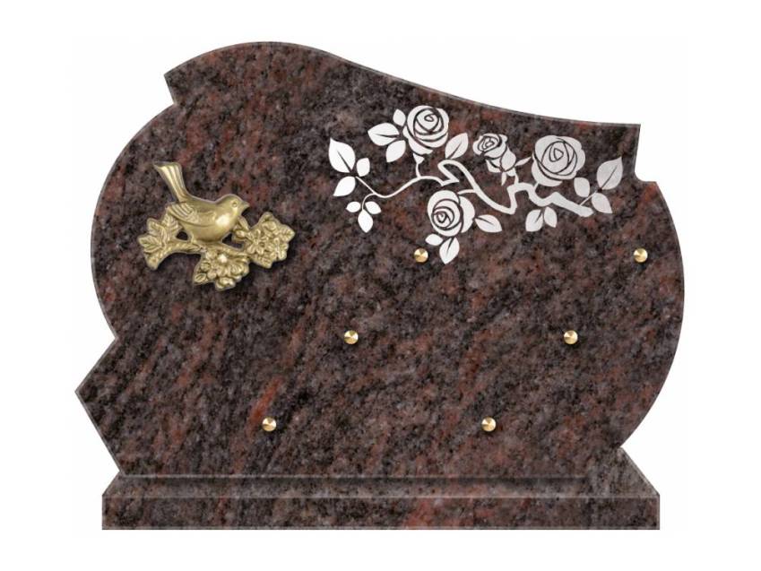 Remarkable handmade granite plaque.