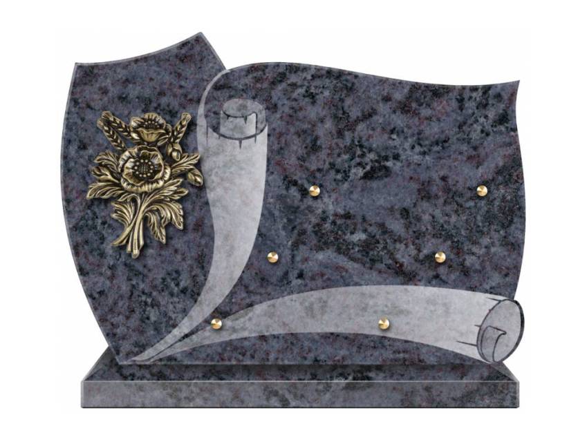 Remarkable handmade granite plaque.