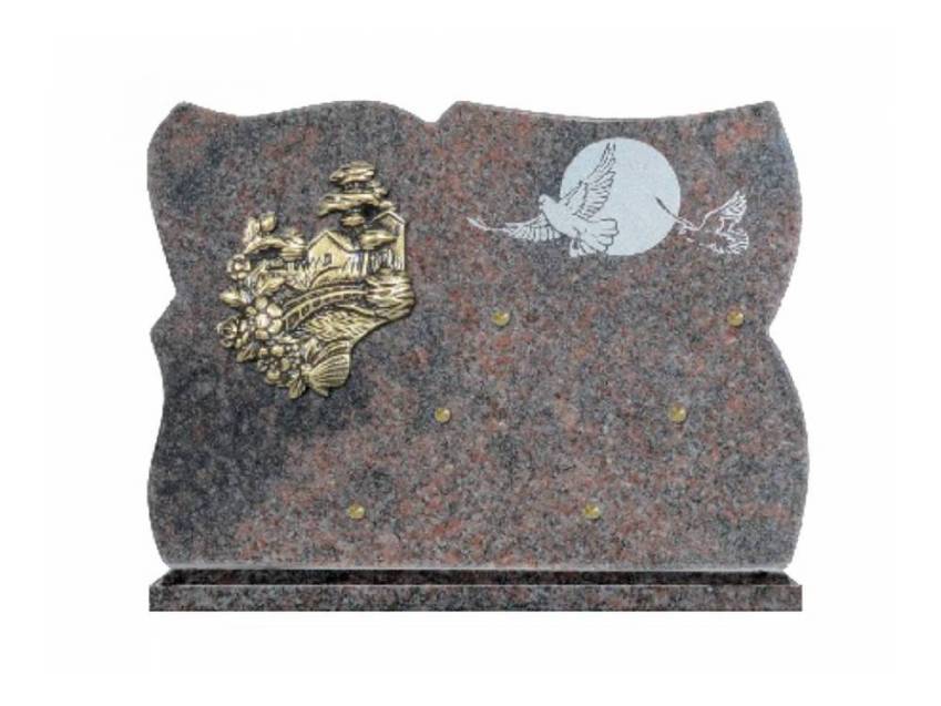 Remarkable handmade granite plaque.