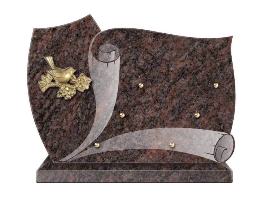 Remarkable handmade granite plaque.