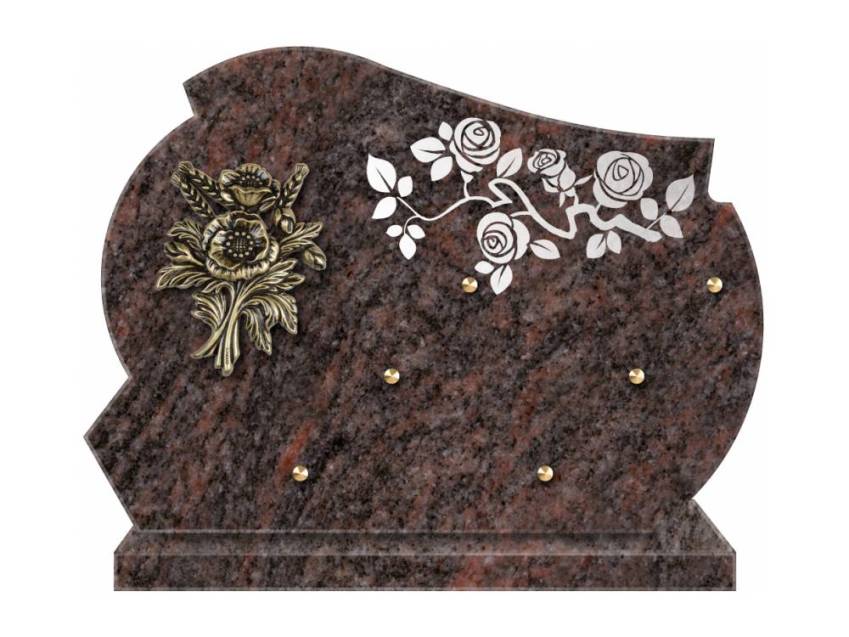 Remarkable handmade granite plaque.