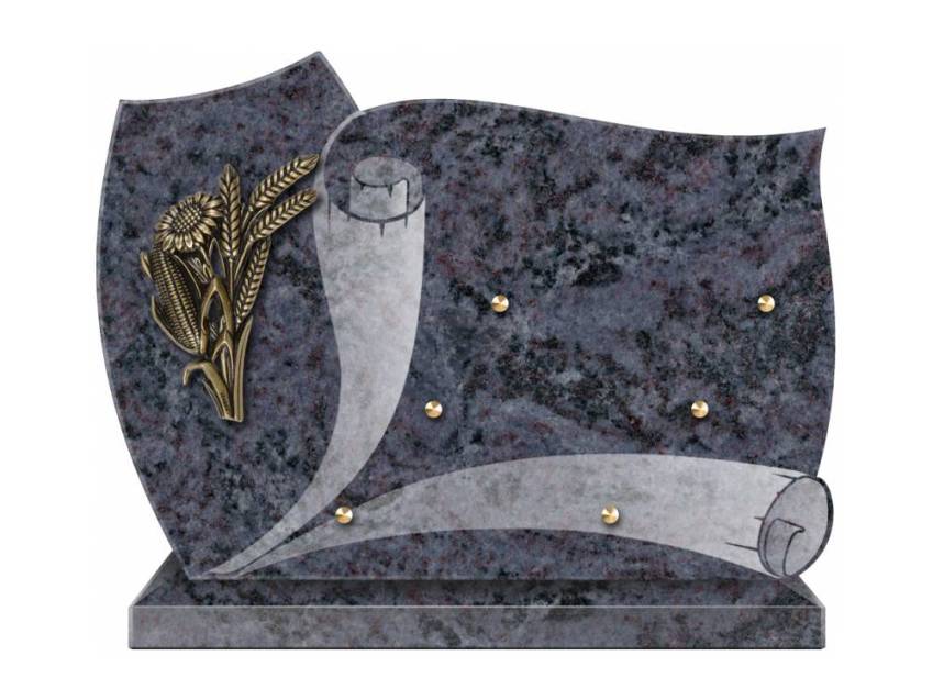 Remarkable handmade granite plaque.