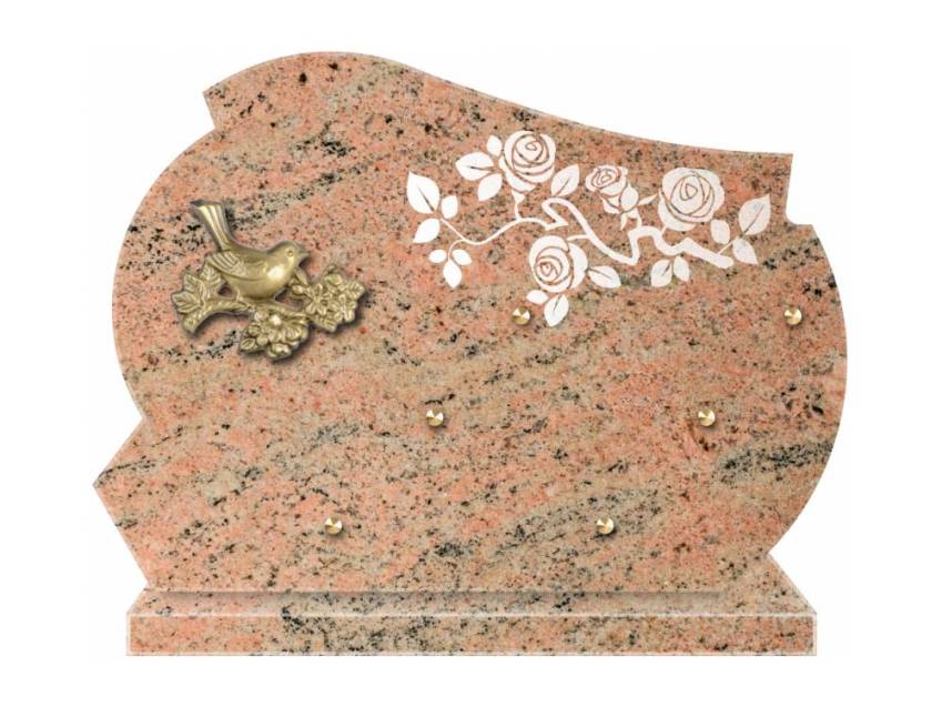 Remarkable handmade granite plaque.