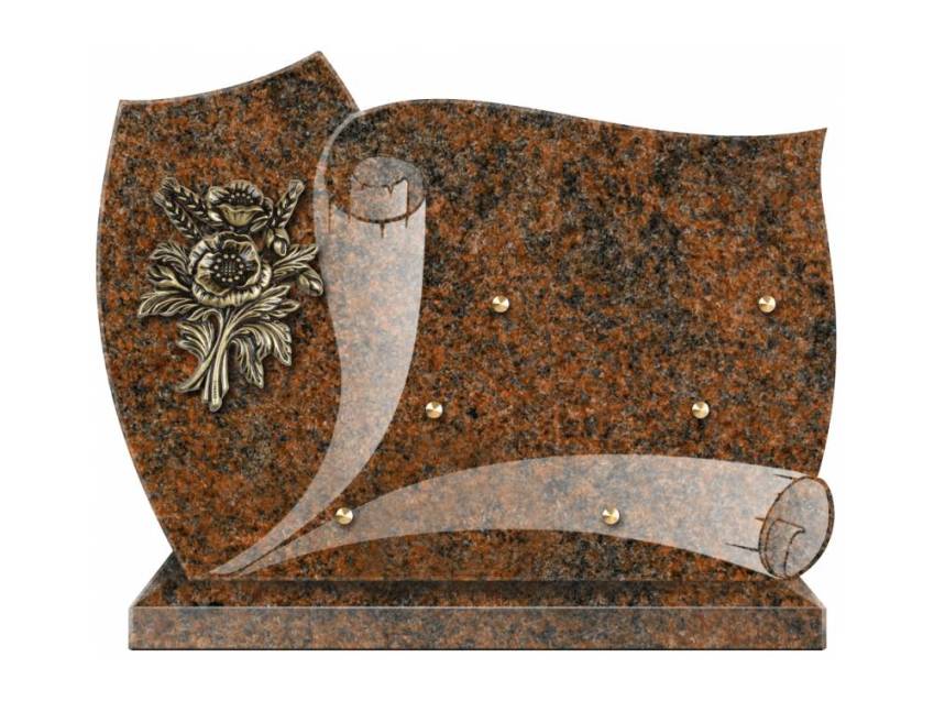 Remarkable handmade granite plaque.