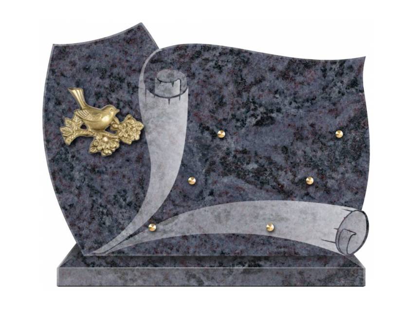 Remarkable handmade granite plaque.