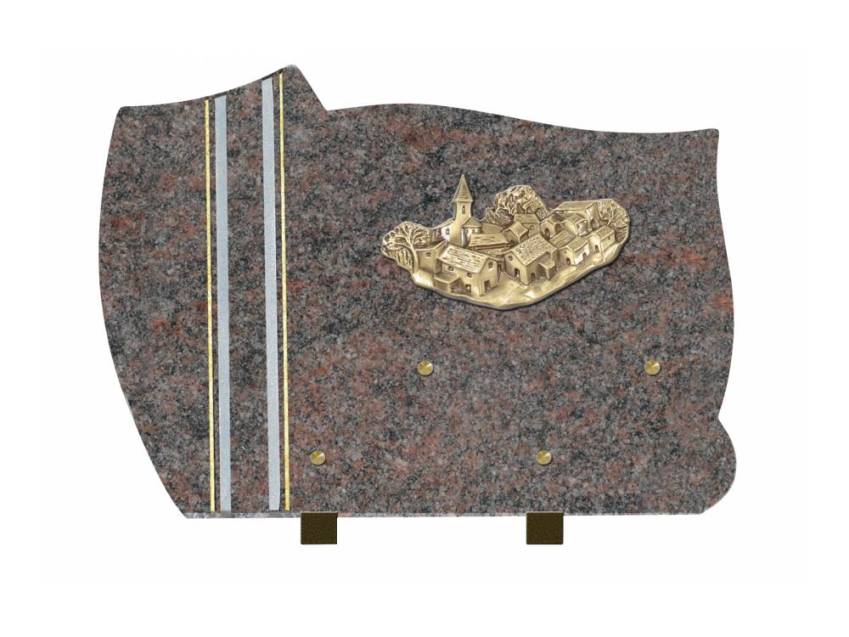 Modern everlasting granite plaque.