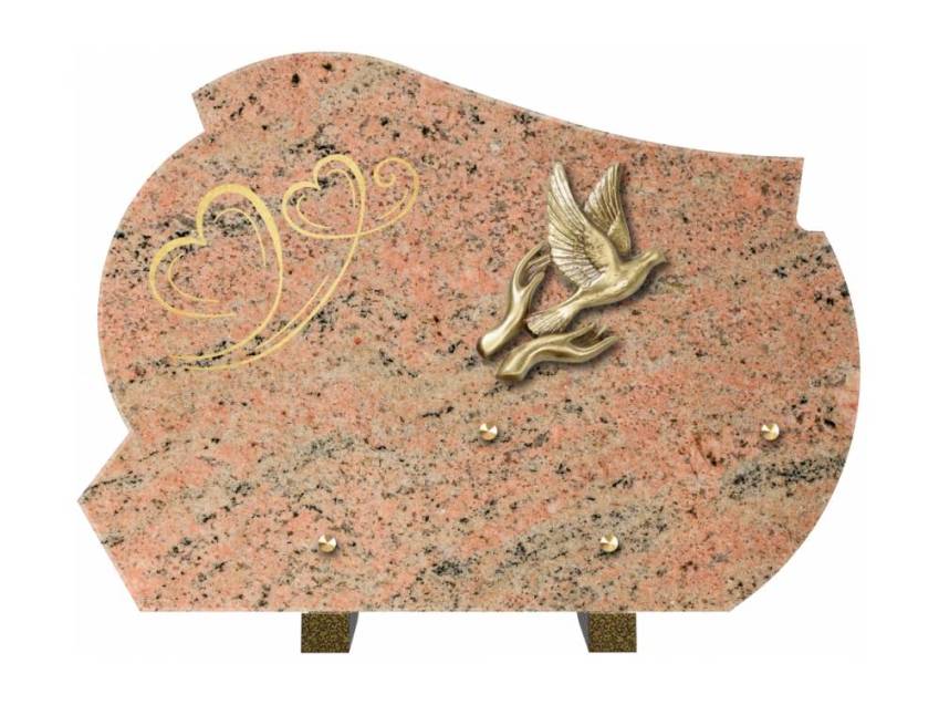 Beautiful artistic granite plaque.