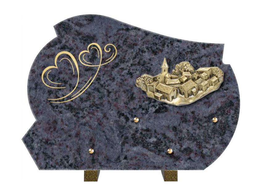 Beautiful artistic granite plaque.