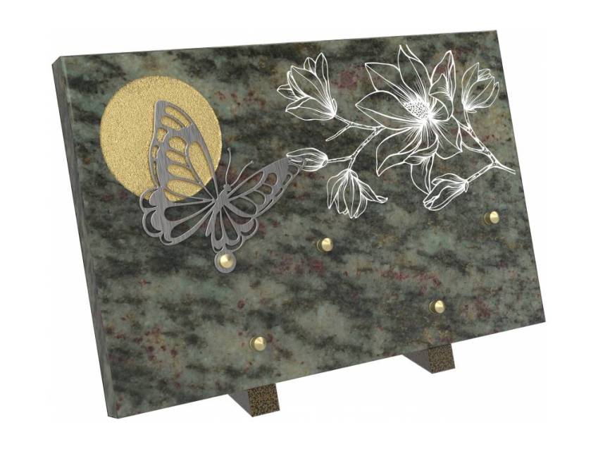 Rectangular granite plaque. Rectangle in tribute..