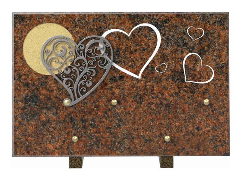 Rectangular granite plaque. Rectangle in tribute..