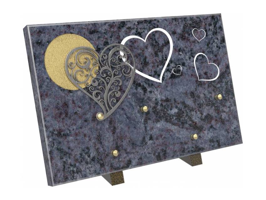 Rectangular granite plaque. Rectangle in tribute..