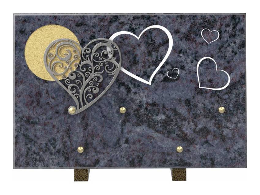 Rectangular granite plaque. Rectangle in tribute..