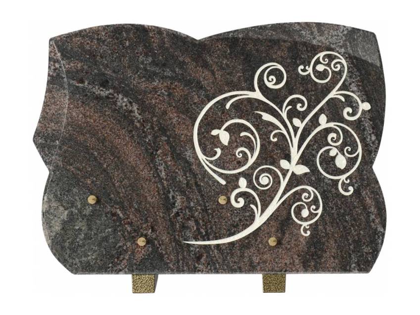 Infinite carved granite plaque.