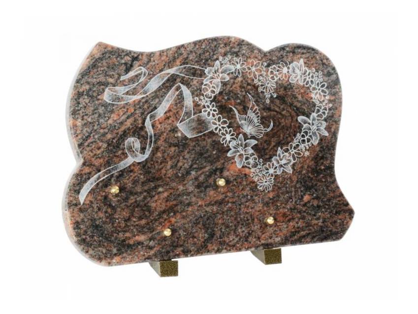 Contemporary granite ornament plaque.