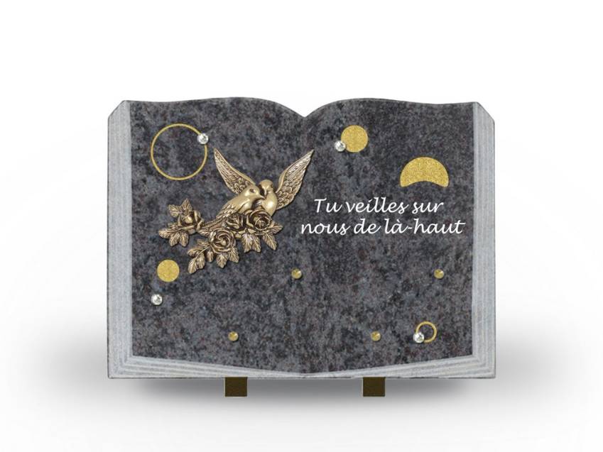 Granite plaque, Idyllic Book.