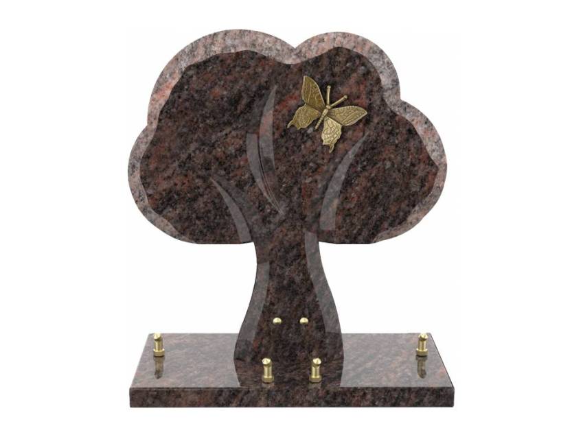 Stylized perpetual granite plaque.