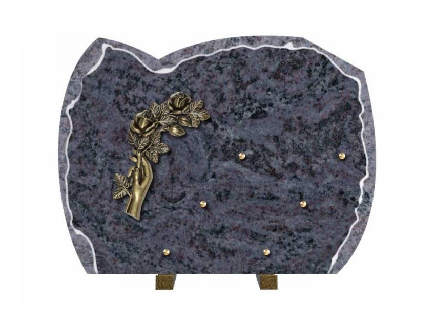 Pretty granite ornament plaque.