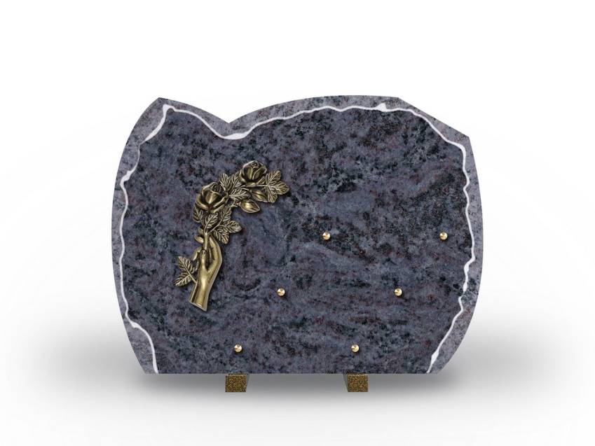 Pretty granite ornament plaque.