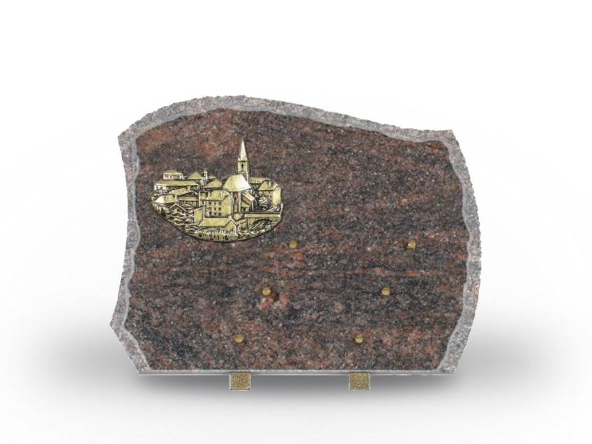 Pretty granite ornament plaque.