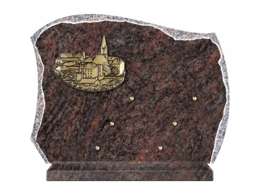 Pretty granite ornament plaque.