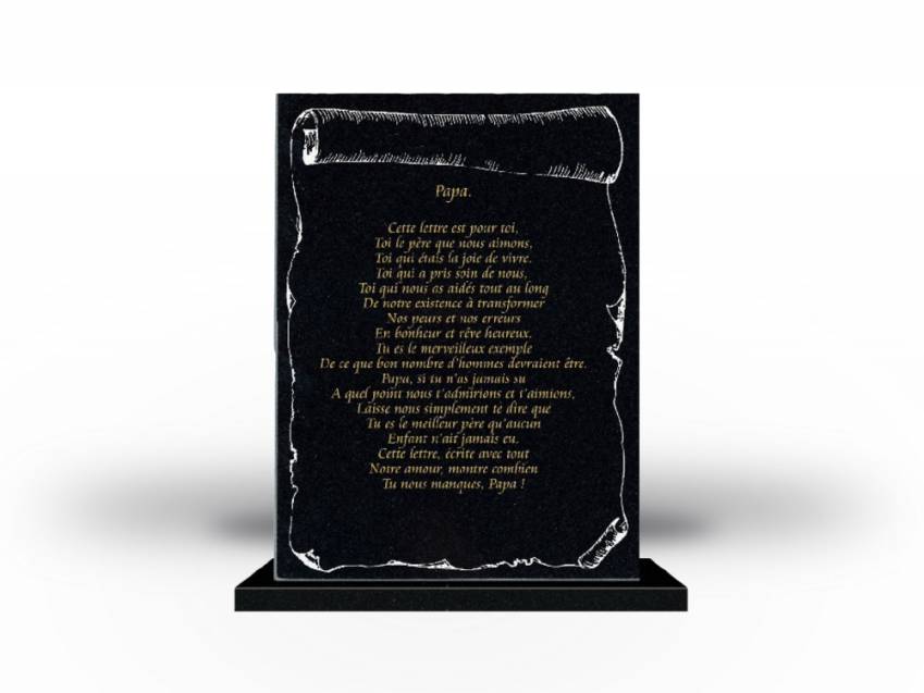 Plaque Granit Rectangle sentiments