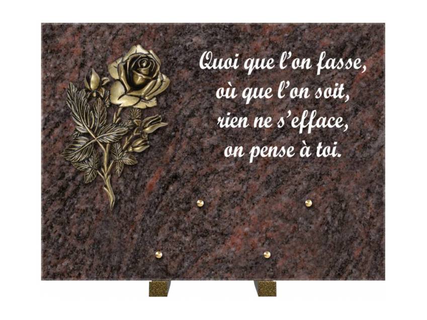 Plaque Granit Rectangle hommage