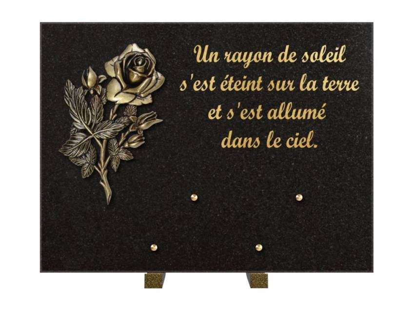 Plaque Granit Rectangle hommage