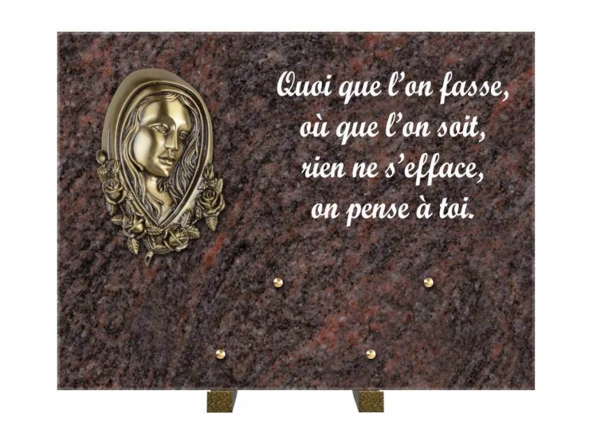 Plaque Granit Rectangle hommage