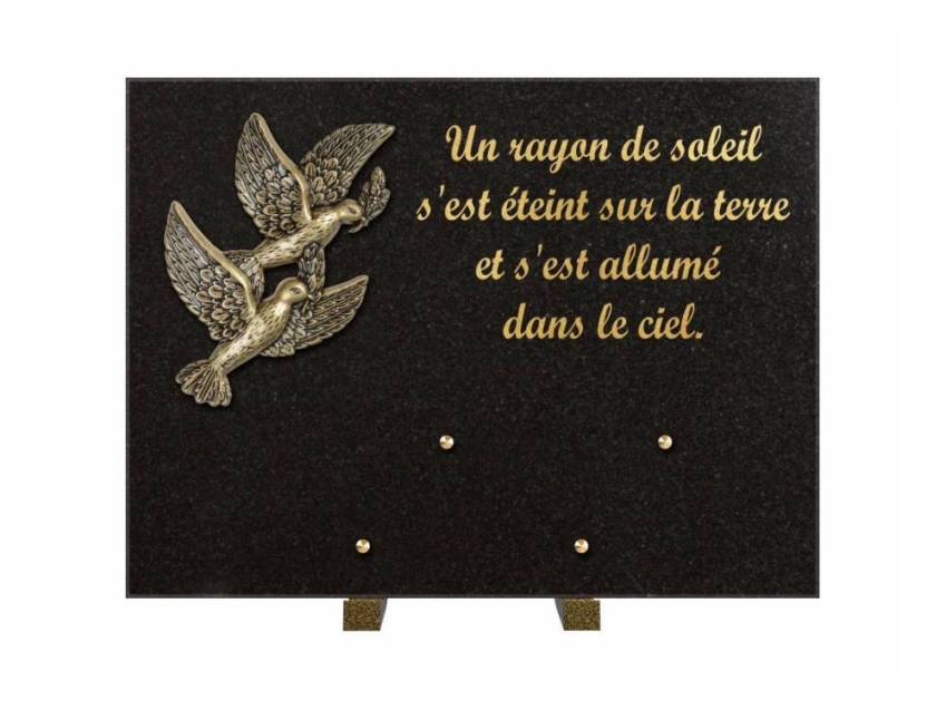 Plaque Granit Rectangle hommage