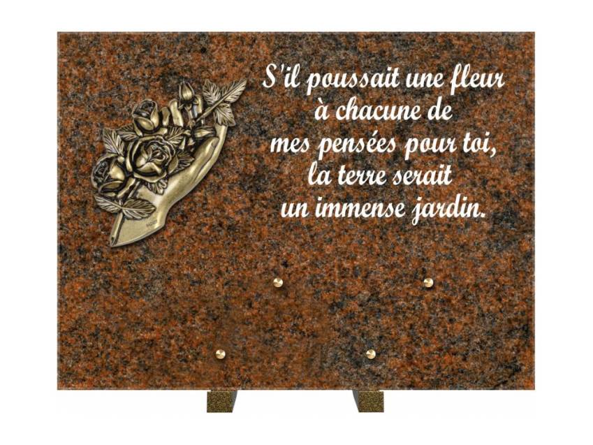 Plaque Granit Rectangle hommage