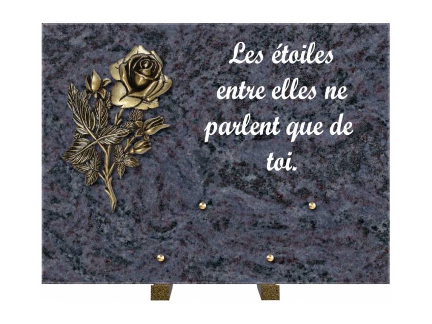 Plaque Granit Rectangle hommage