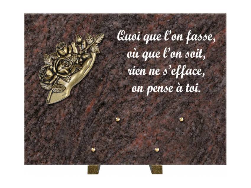 Plaque Granit Rectangle hommage