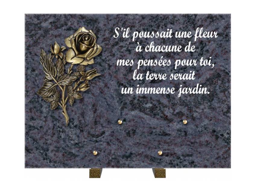 Plaque Granit Rectangle hommage