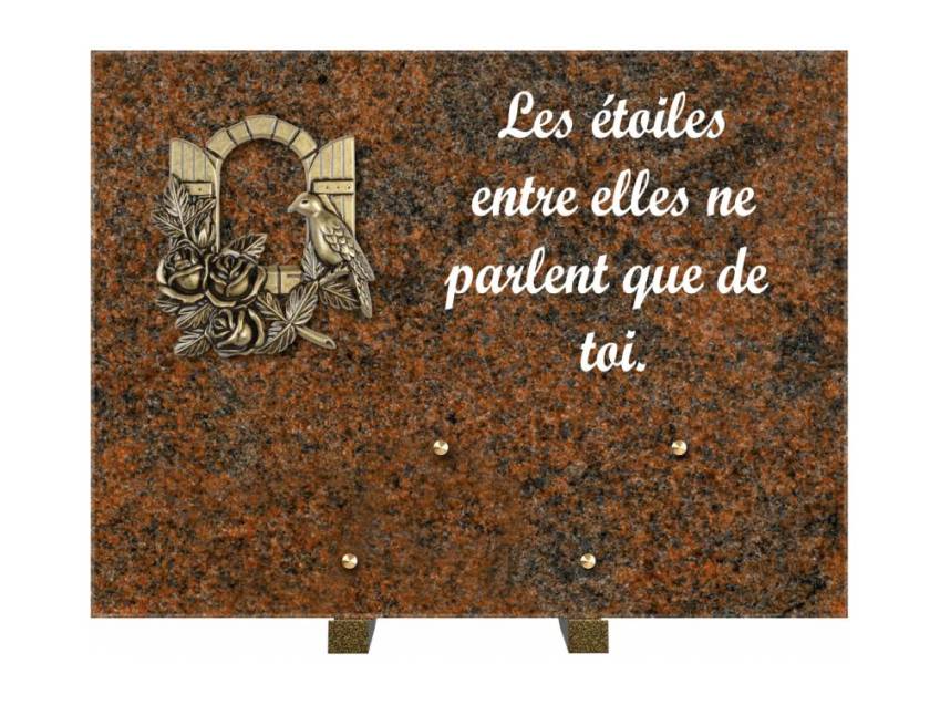 Plaque Granit Rectangle hommage