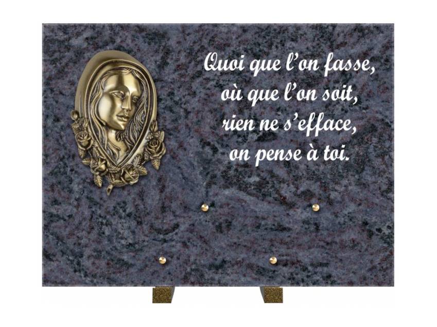 Plaque Granit Rectangle hommage