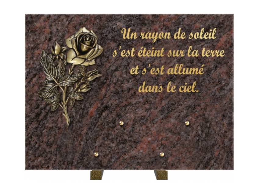 Plaque Granit Rectangle hommage