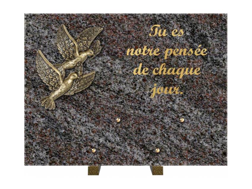 Plaque Granit Rectangle hommage