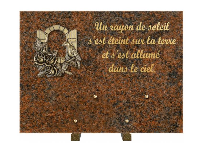 Plaque Granit Rectangle hommage