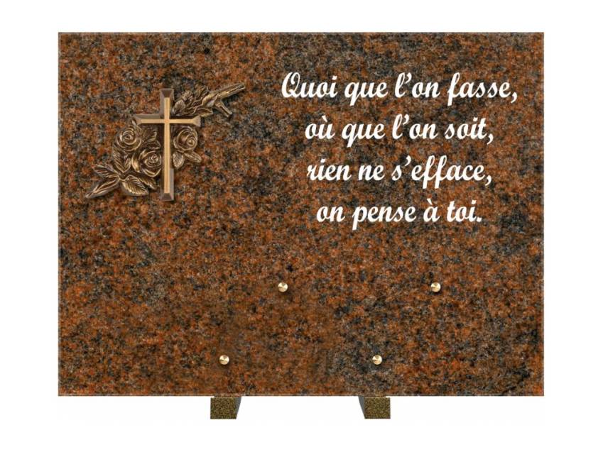 Plaque Granit Rectangle hommage