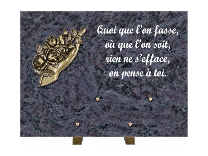 Plaque Granit Rectangle hommage