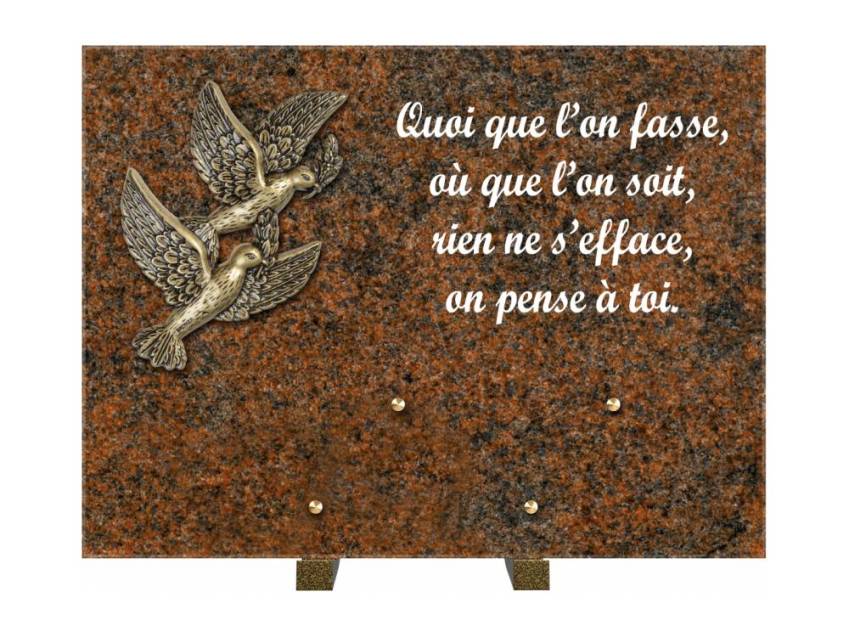 Plaque Granit Rectangle hommage