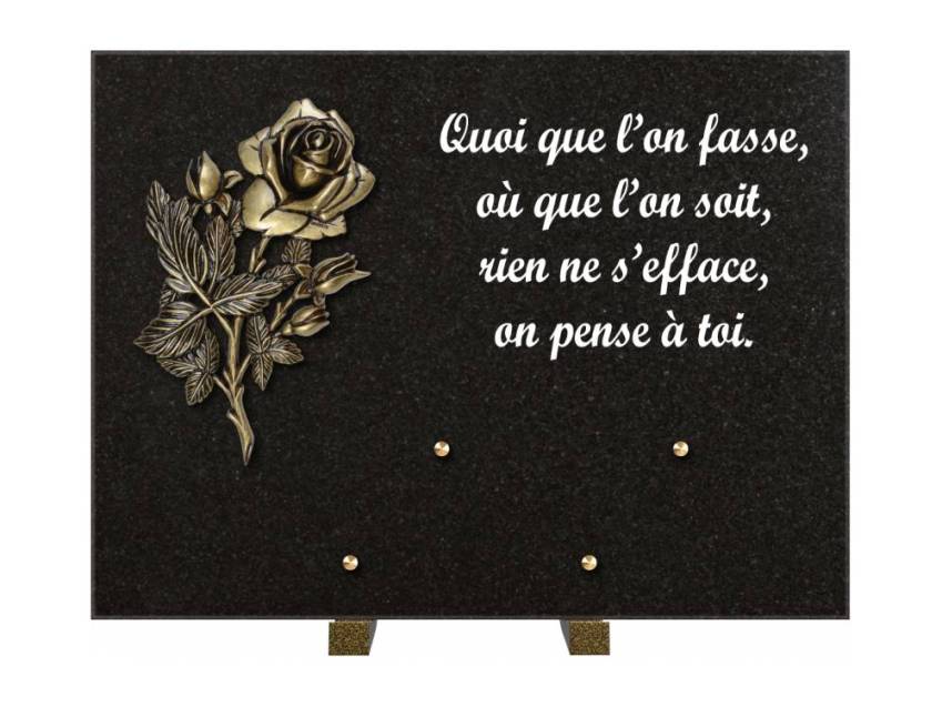 Plaque Granit Rectangle hommage