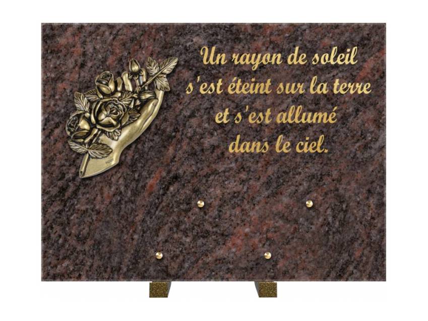 Plaque Granit Rectangle hommage