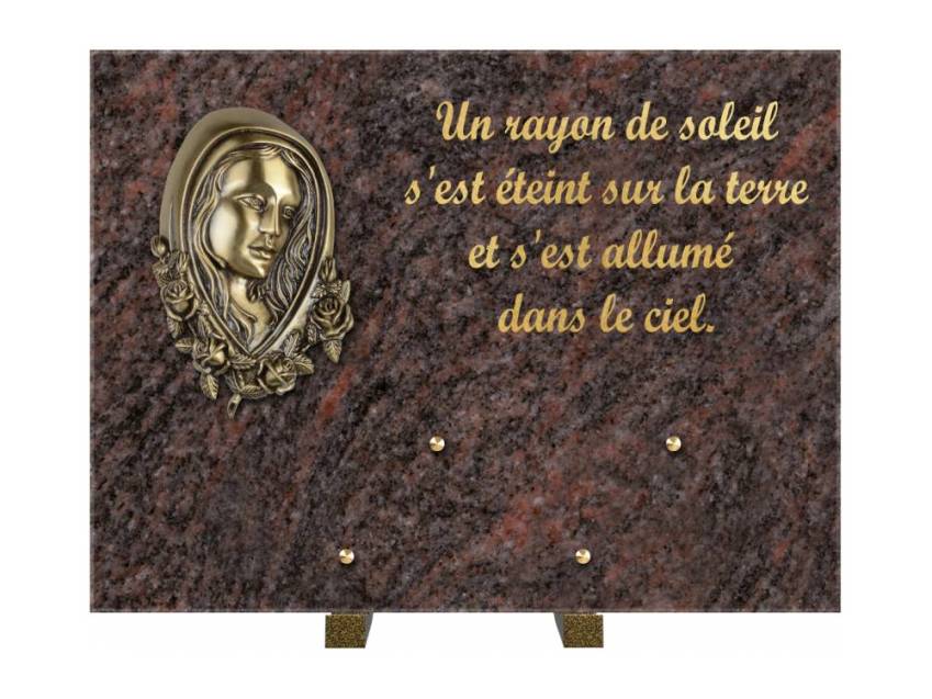 Plaque Granit Rectangle hommage