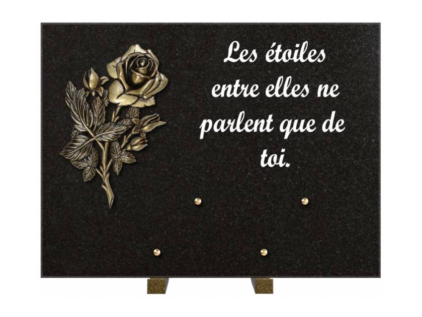 Plaque Granit Rectangle hommage