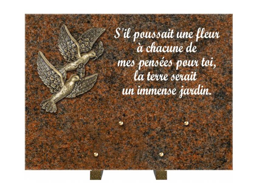 Plaque Granit Rectangle hommage