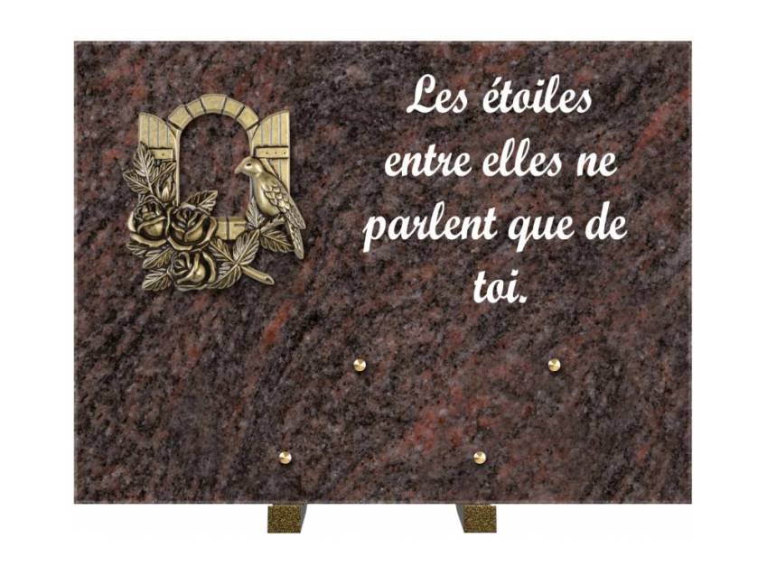 Plaque Granit Rectangle hommage