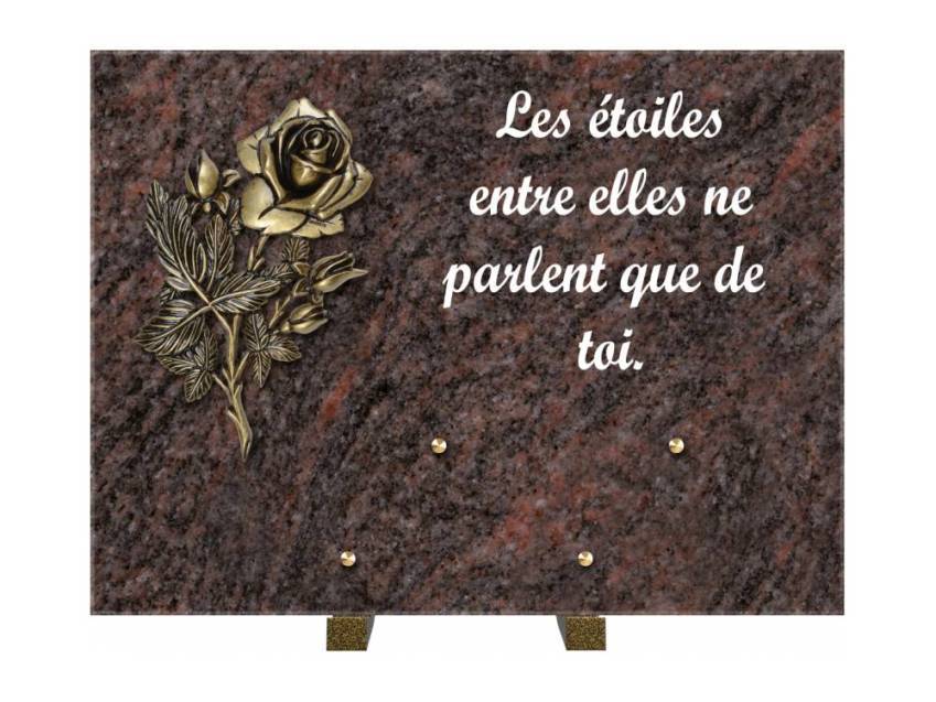 Plaque Granit Rectangle hommage