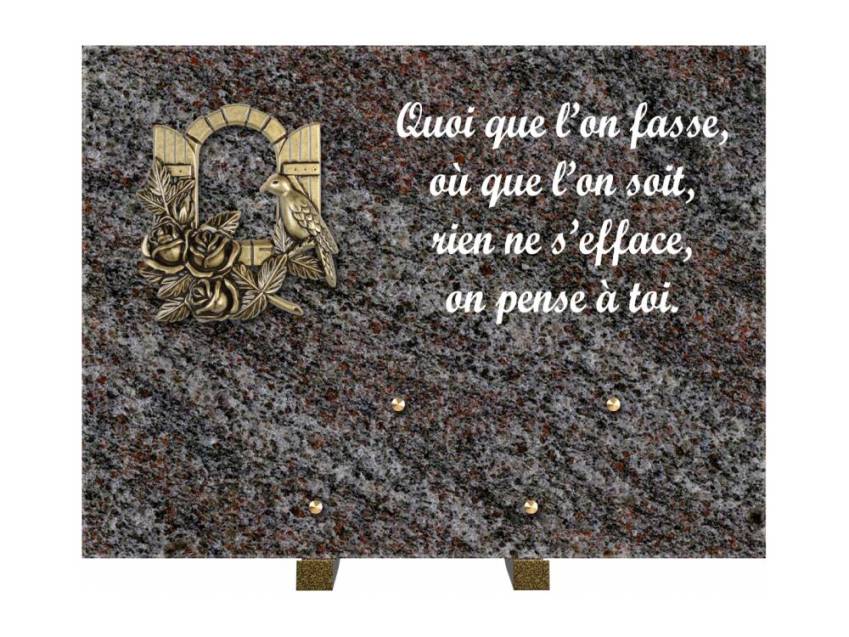 Plaque Granit Rectangle hommage